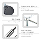 Chaise de bureau ergonomique Porthos Home Cole en maille avec base en nylon et mécanisme d'inclinaison