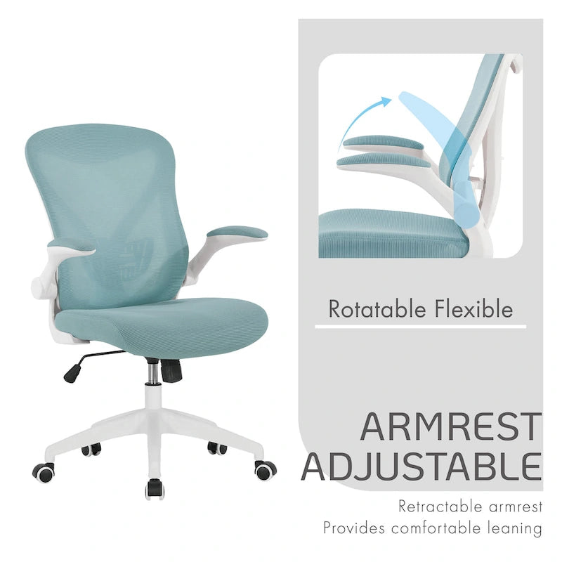 Chaise de bureau ergonomique Porthos Home Cole en maille avec base en nylon et mécanisme d'inclinaison