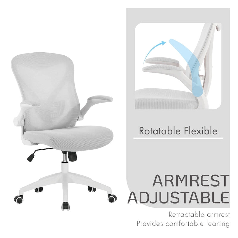 Chaise de bureau ergonomique Porthos Home Cole en maille avec base en nylon et mécanisme d'inclinaison