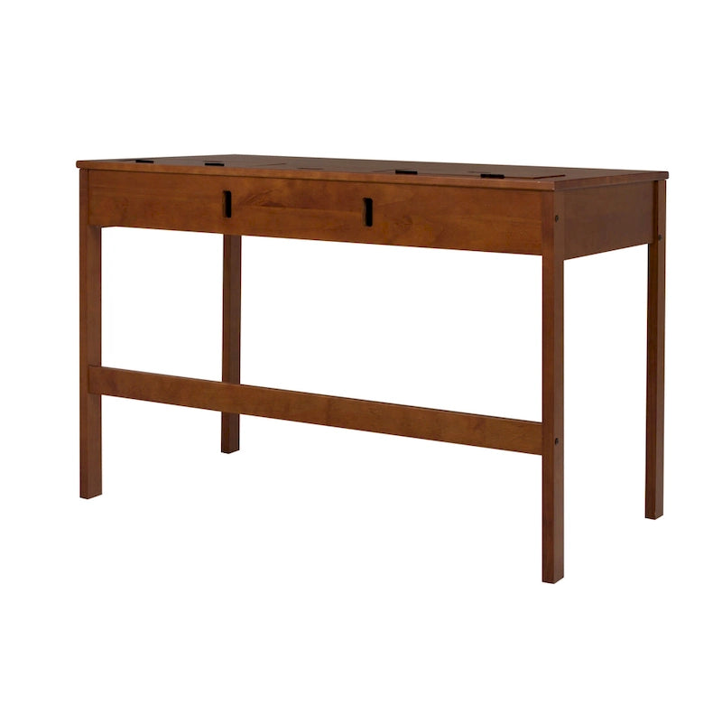 Bureau moderne et robuste en bois Copper Grove Rivne pour la maison, avec tiroirs et compartiments