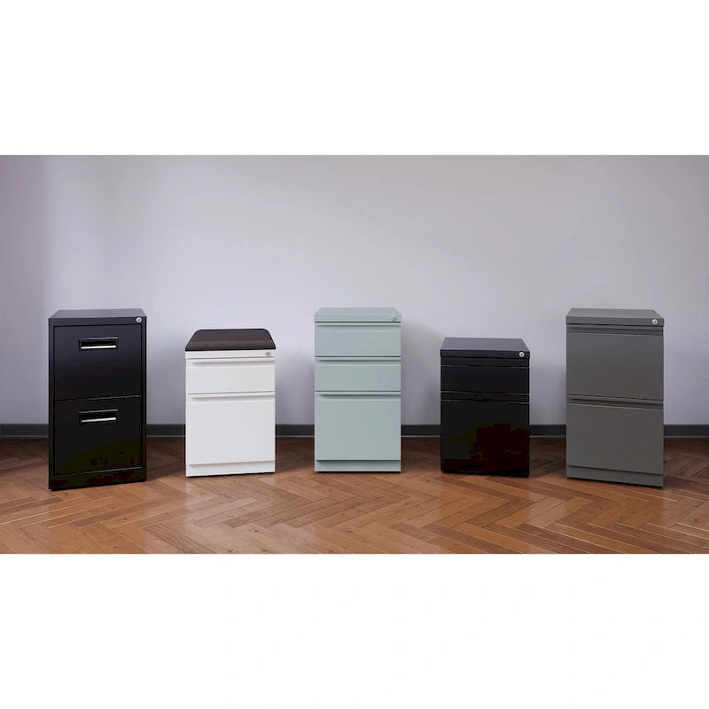 Caisson mobile Hirsh 20 D avec coussin d'assise, blanc