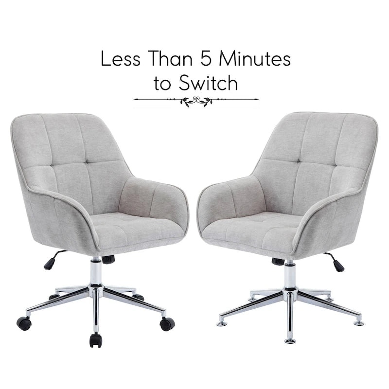 Chaise de bureau Porthos avec accoudoirs, hauteur réglable