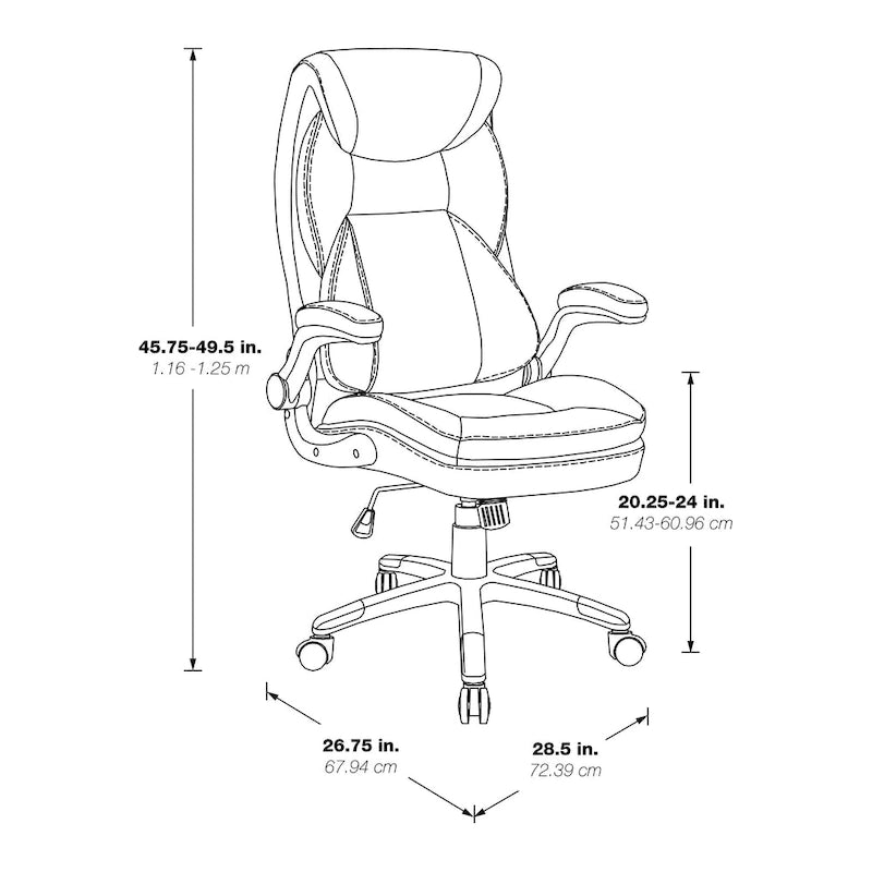 Fauteuil de bureau de direction en cuir reconstitué