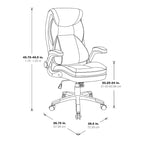 Fauteuil de bureau de direction en cuir reconstitué