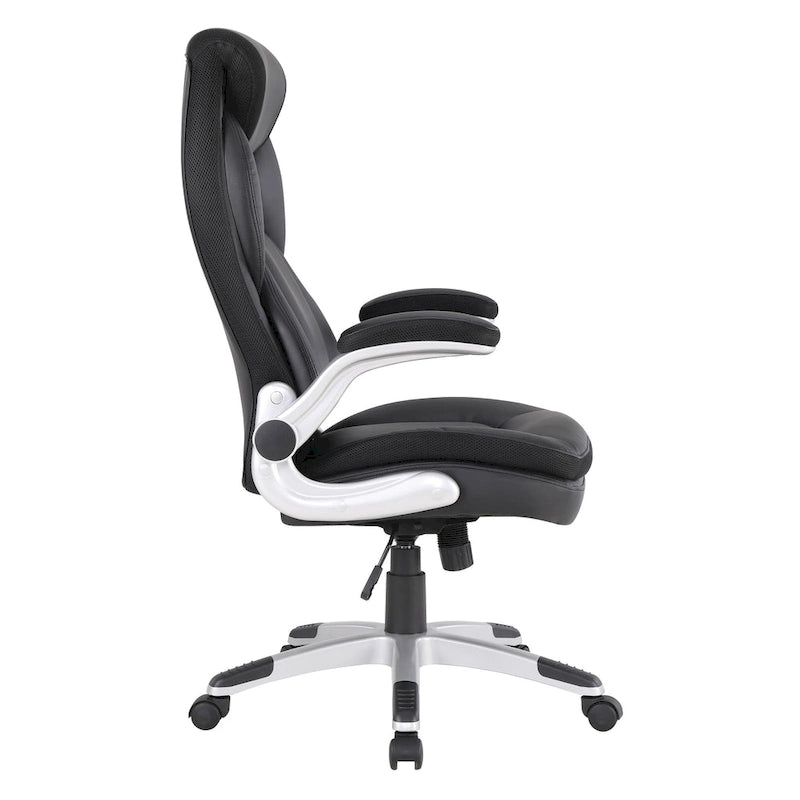 Fauteuil de bureau de direction en cuir reconstitué
