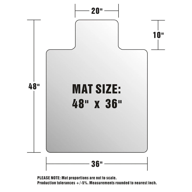 Tapis de chaise de bureau transparents à picots en PVC, nouveauté mode