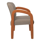 Chaise visiteur en bois finition chêne moyen Work Smart