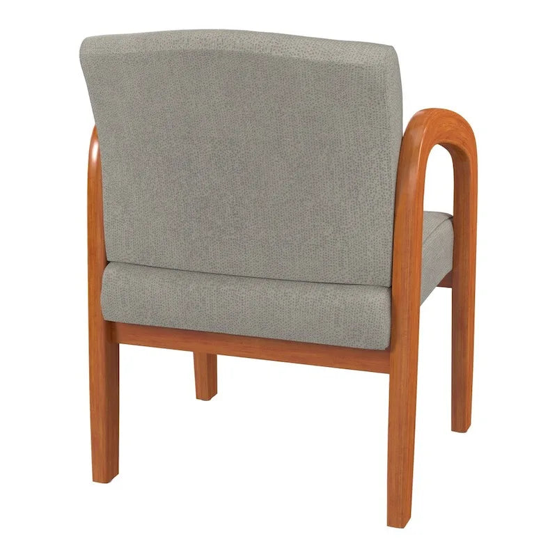 Chaise visiteur en bois finition chêne moyen Work Smart