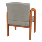 Chaise visiteur en bois finition chêne moyen Work Smart