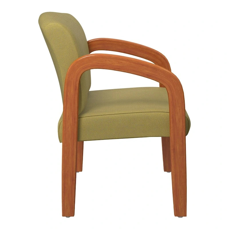 Chaise visiteur en bois finition chêne moyen Work Smart