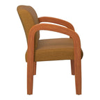 Chaise visiteur en bois finition chêne moyen Work Smart