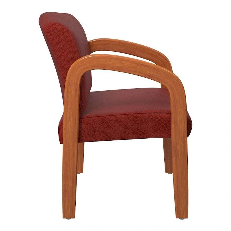 Chaise visiteur en bois finition chêne moyen Work Smart