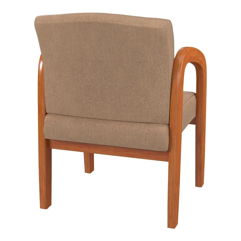 Chaise visiteur en bois finition chêne moyen Work Smart