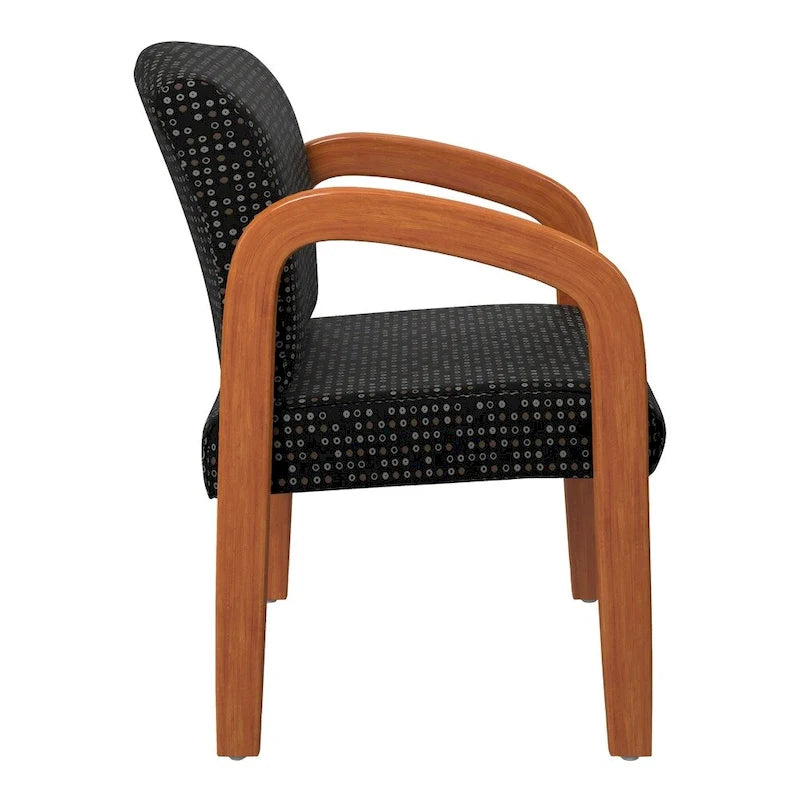 Chaise visiteur en bois finition chêne moyen Work Smart