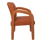 Chaise visiteur en bois finition chêne moyen Work Smart