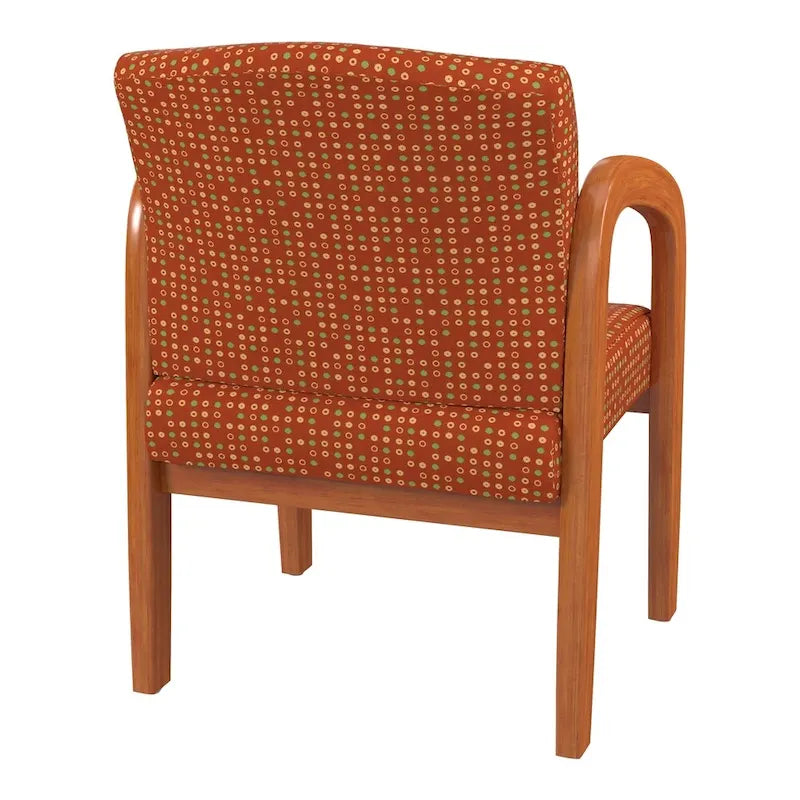 Chaise visiteur en bois finition chêne moyen Work Smart