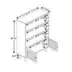 Bibliothèque et étagère en bois Faulkner style moderne du milieu du siècle - Brun naturel