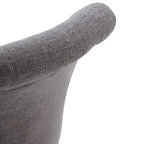 Chaise de bureau pivotante à roulettes, hauteur réglable, revêtue de lin.