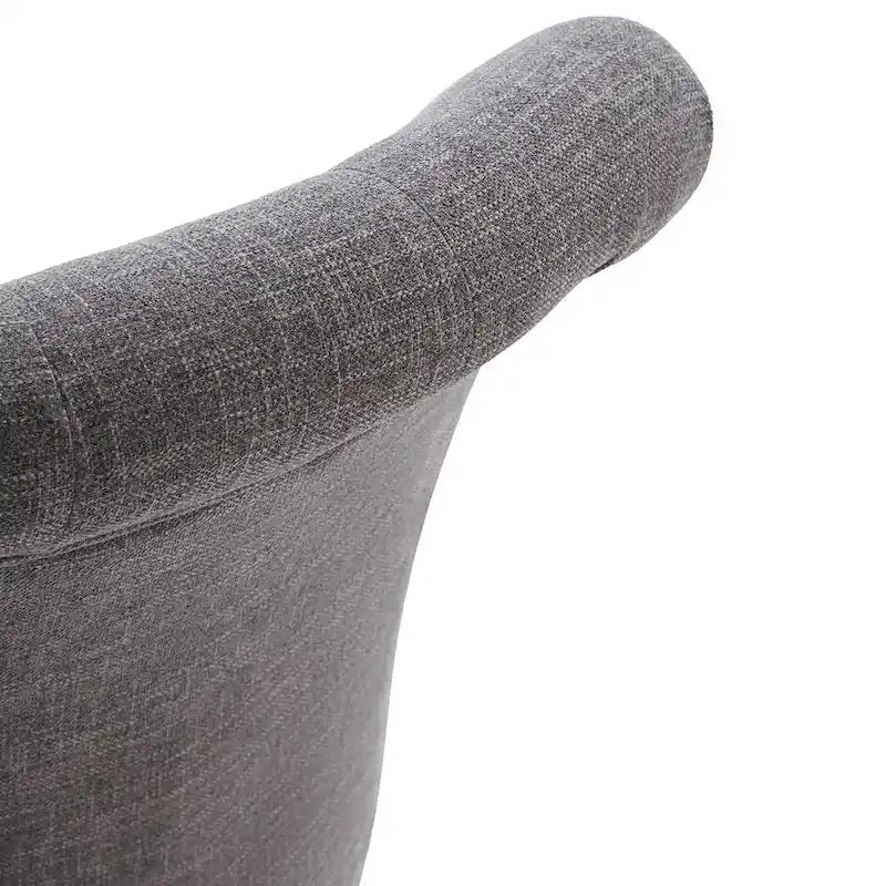 Chaise de bureau pivotante à roulettes, hauteur réglable, revêtue de lin.