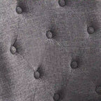 Chaise de bureau pivotante à roulettes, hauteur réglable, revêtue de lin.