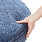 Chaise de bureau pivotante à roulettes, hauteur réglable, revêtue de lin.