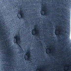 Chaise de bureau pivotante à roulettes, hauteur réglable, revêtue de lin.