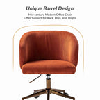 Fauteuil de bureau pivotant ergonomique moderne en velours côtelé, réglable en hauteur, par HULALA HOME