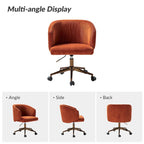 Fauteuil de bureau pivotant ergonomique moderne en velours côtelé, réglable en hauteur, par HULALA HOME