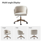 Fauteuil de bureau pivotant ergonomique moderne en velours côtelé, réglable en hauteur, par HULALA HOME