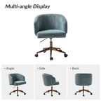 Fauteuil de bureau pivotant ergonomique moderne en velours côtelé, réglable en hauteur, par HULALA HOME