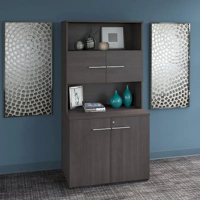 Armoire de rangement haute de bureau 500 avec portes par Bush Business Furniture