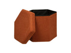 Pouf pliant et Coffre de rangement en tissu ¨¤ bouclesttes Ambre