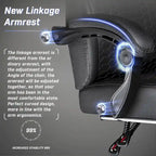 Chaises de jeu Bossin avec repose-pieds, grande taille (capacité 400 g), style racing, avec soutien lombaire ergonomique.