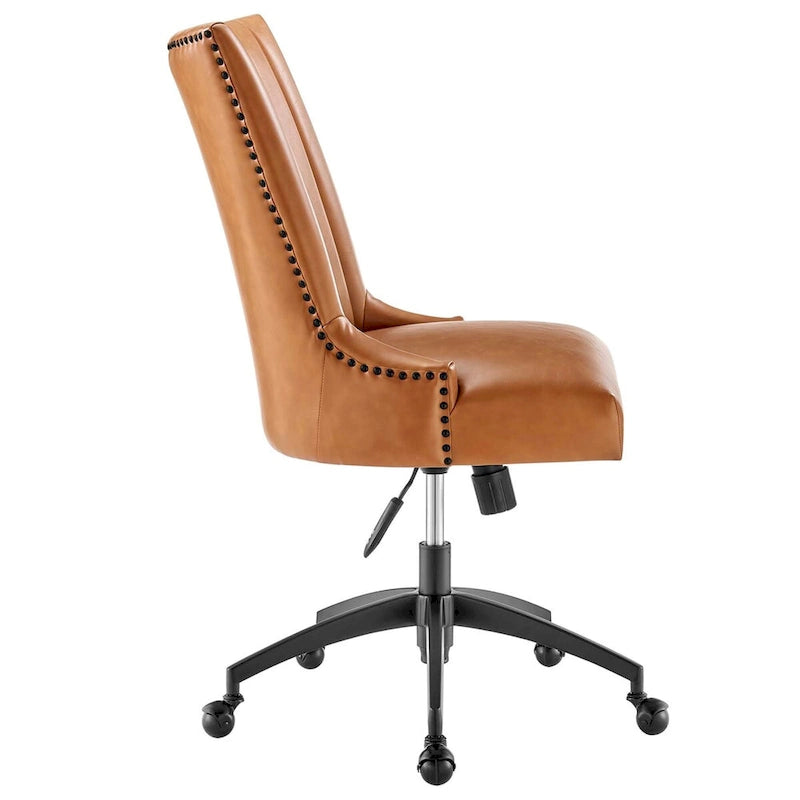 Fauteuil de bureau Empower Channel en cuir végétalien capitonné