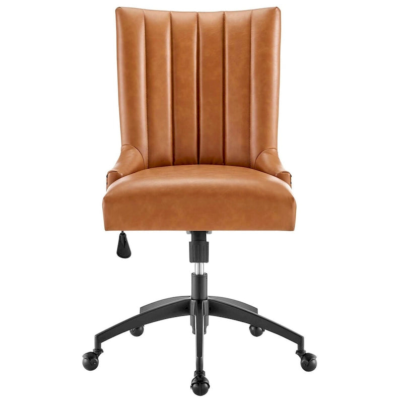 Fauteuil de bureau Empower Channel en cuir végétalien capitonné