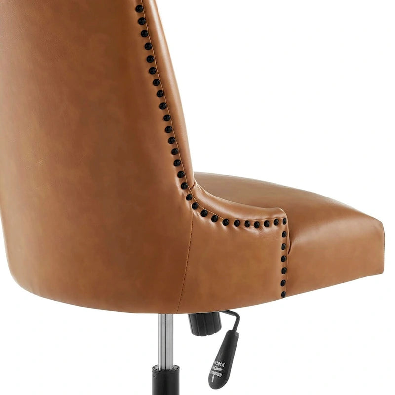 Fauteuil de bureau Empower Channel en cuir végétalien capitonné