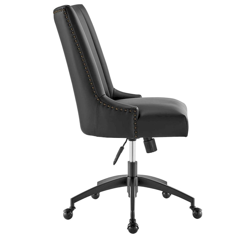Fauteuil de bureau Empower Channel en cuir végétalien capitonné