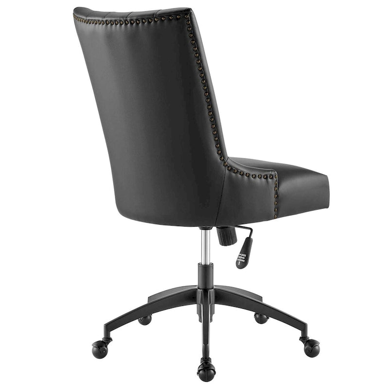 Fauteuil de bureau Empower Channel en cuir végétalien capitonné