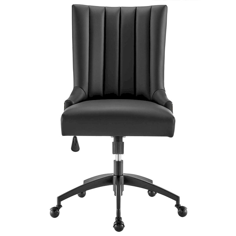 Fauteuil de bureau Empower Channel en cuir végétalien capitonné