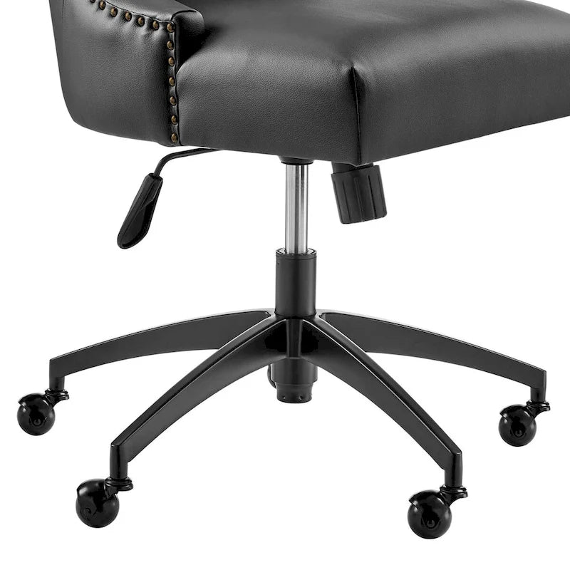 Fauteuil de bureau Empower Channel en cuir végétalien capitonné