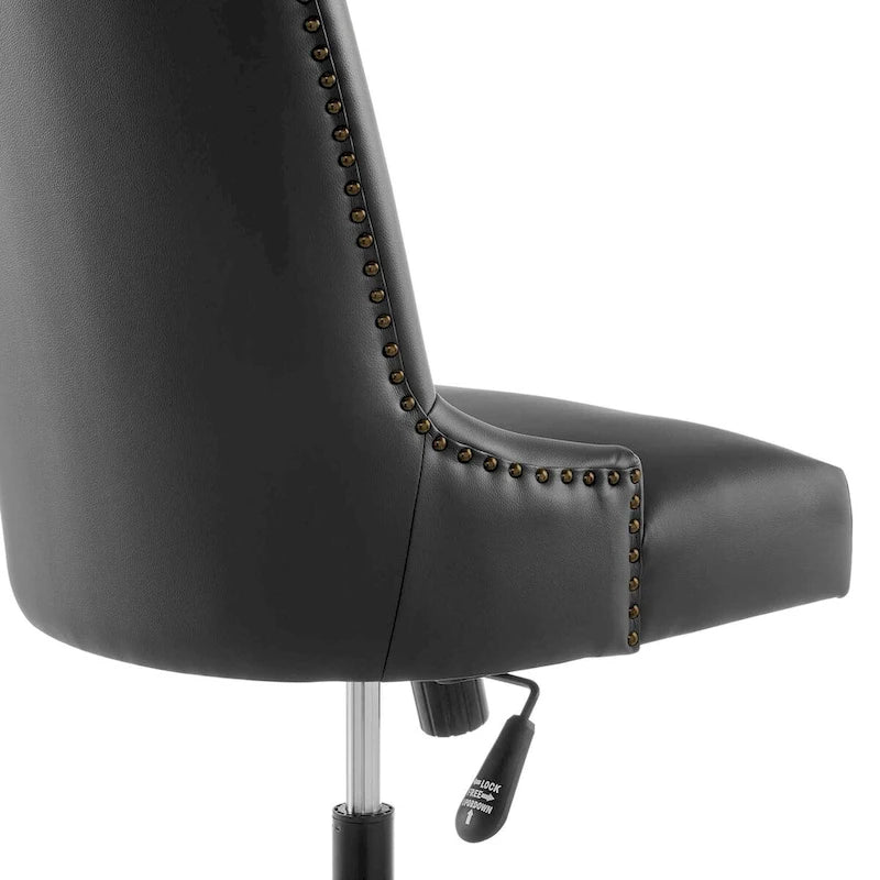Fauteuil de bureau Empower Channel en cuir végétalien capitonné
