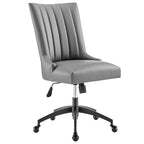 Fauteuil de bureau Empower Channel en cuir végétalien capitonné
