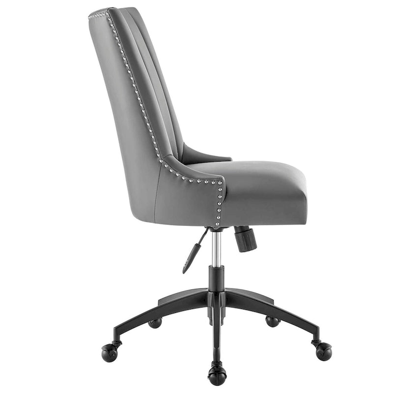 Fauteuil de bureau Empower Channel en cuir végétalien capitonné