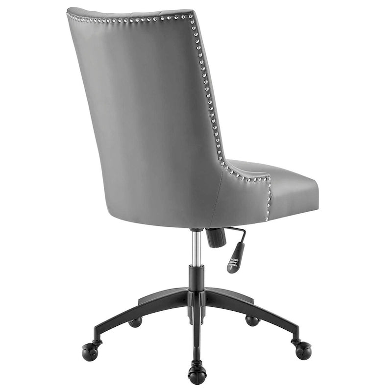 Fauteuil de bureau Empower Channel en cuir végétalien capitonné