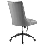 Fauteuil de bureau Empower Channel en cuir végétalien capitonné