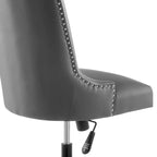 Fauteuil de bureau Empower Channel en cuir végétalien capitonné