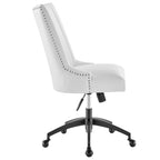 Fauteuil de bureau Empower Channel en cuir végétalien capitonné