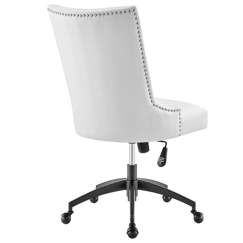 Fauteuil de bureau Empower Channel en cuir végétalien capitonné