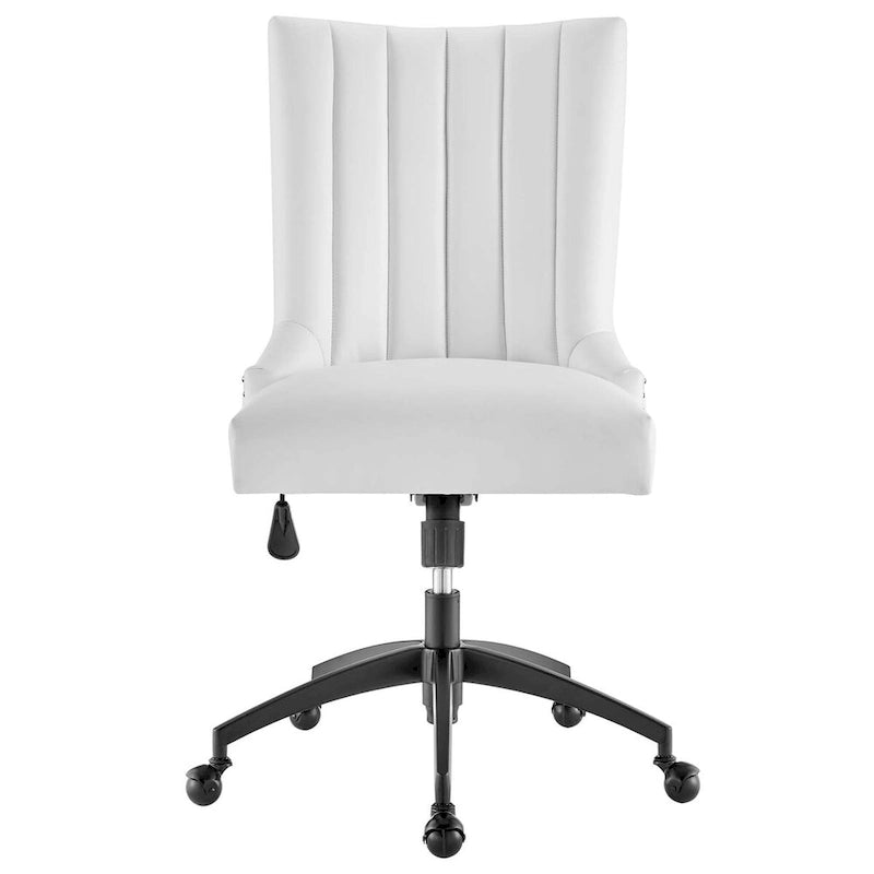 Fauteuil de bureau Empower Channel en cuir végétalien capitonné