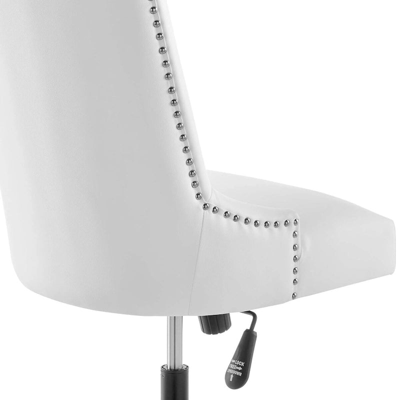 Fauteuil de bureau Empower Channel en cuir végétalien capitonné